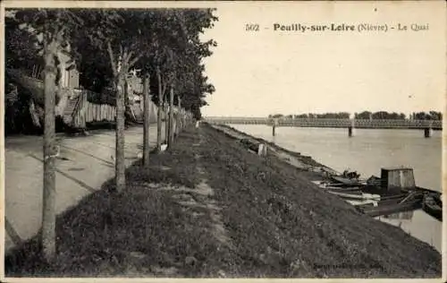 Ak Pouilly sur Loire Nievre, Quai