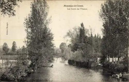 Ak Monceaux le Comte Nièvre, Bords de l'Yonne