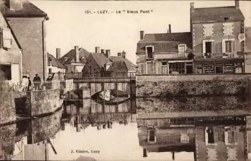 Ak Luzy Nièvre, Vieux Pont