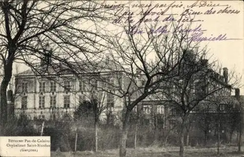 Ak Béthune Pas de Calais, Orphelinat Saint Nicolas