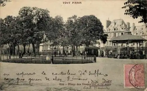 Ak Paris, Place des Vosges