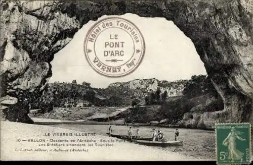 Ak Vallon Sarthe, Descente de l'Ardeche, Sous le Pont