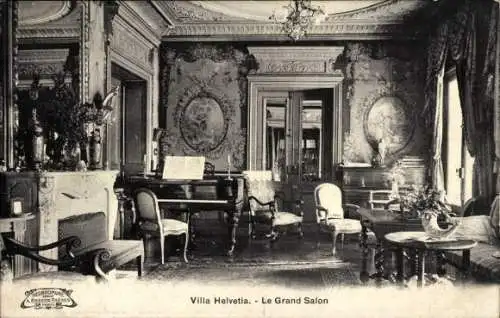 Ak Montmorency Val d’Oise, Villa Helvetia, Le Grand Salon