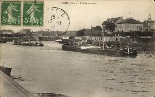 Ak Creil Oise, Oise en aval