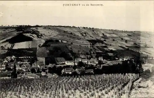 Ak Fontenay Cher, Gesamtansicht, vu de Sancerre