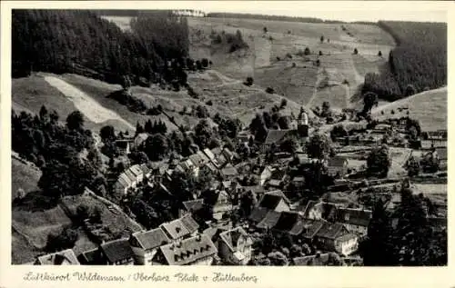 Ak Wildemann Clausthal Zellerfeld im Oberharz, Blick vom Hüttenberg, Panorama