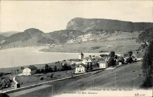 Ak Vallorbe Kanton Waadt Schweiz, L'Abbaye, La Dent de Vaulion