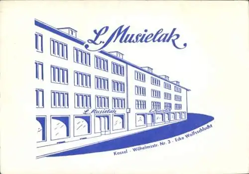 Ak Kassel in Hessen, L. Musielak Bekleidungs-Großhandel