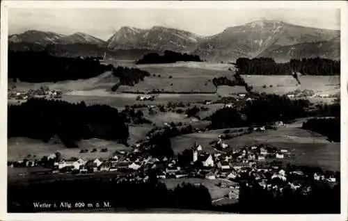 Ak Weiler Simmerberg im Allgäu, Panorama