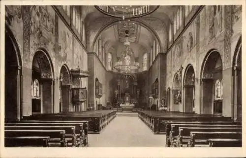 Ak Lechhausen Augsburg in Schwaben, Stadtpfarrkirche St. Pankratius, Inneres
