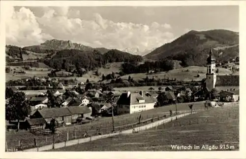 Ak Wertach im Allgäu, Panorama, Gasthaus-Pension Adler