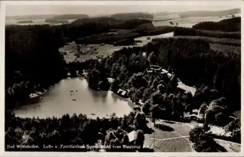 Ak Bad Wörishofen, Fliegeraufnahme von Sonnenbüchl, Luft- und Familienbad