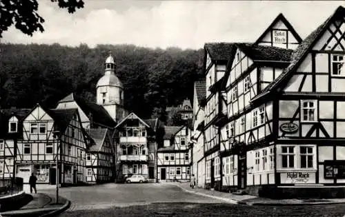 Ak Bad Sooden Allendorf an der Werra Hessen, Rhenanusplatz, Hotel Rack