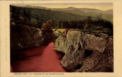 Ak Großalmerode, Roter See am Hesselbühl