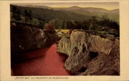 Ak Großalmerode, Roter See am Hesselbühl