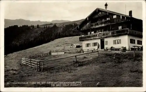 Ak Wackersberg in Oberbayern, Blomberghaus, Benediktenwandgruppe