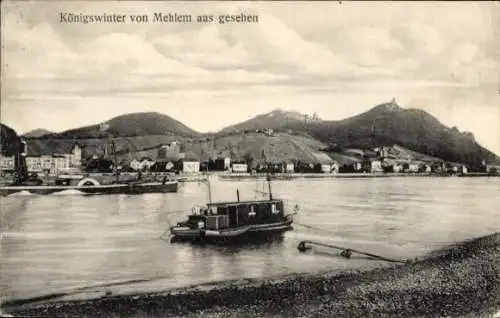 Ak Königswinter am Rhein, Blick von Mehlem