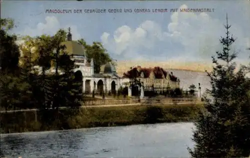 Ak Hessisch Lichtenau in Hessen, Mausoleum Gebrüder Georg und Conrad Lenoir, Waisenanstalt