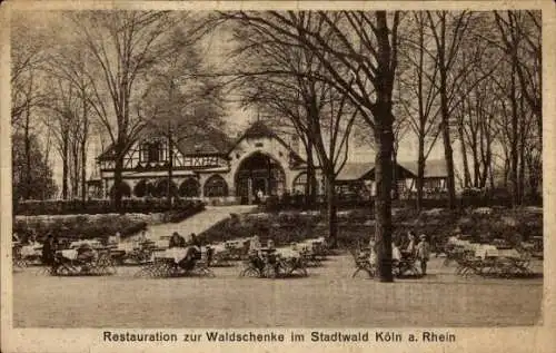 Ak Köln am Rhein, Restauration zur Waldschenke, Stadtwald, Terrasse