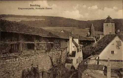 Ak Berching in der Fränkischen Alb Oberpfalz, Ringmauer, Nordseite, Innen