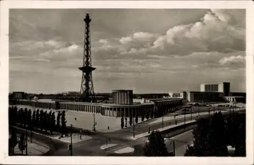 Ak Berlin Charlottenburg Westend, Ausstellungsgelände und Funkturm