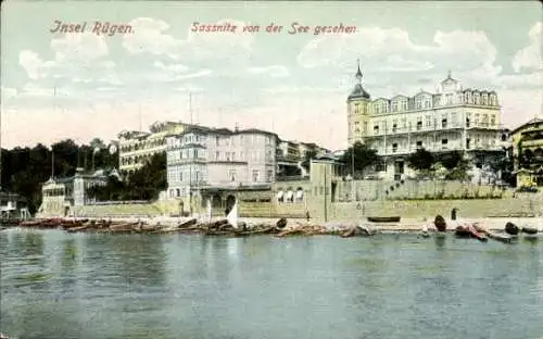 Ak Sassnitz auf Rügen, Blick von der Ostsee