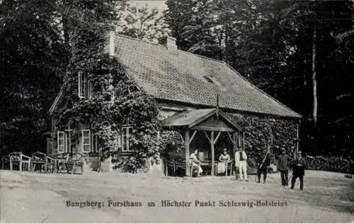 Ak Schönwalde am Bungsberg Holstein, Forsthaus, Höchster Punkt Schleswig-Holsteins