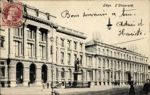 Ak Liège Lüttich Wallonien, Universität, Denkmal