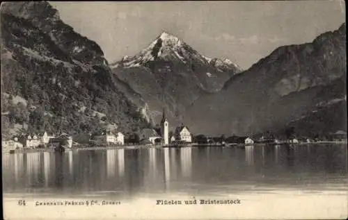 Ak Flüelen Kanton Uri Schweiz, Gesamtansicht, Bristenstock