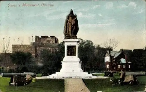 Ak Carlisle Cumbria England, Denkmal der Königin