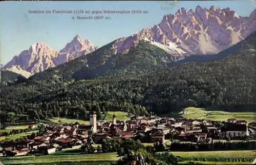 Ak Pustertal Südtirol, Panorama, Schusterspitze, Haunold