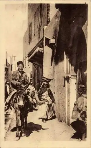 Ak Casablanca, Marokko, Rue des Synagogues