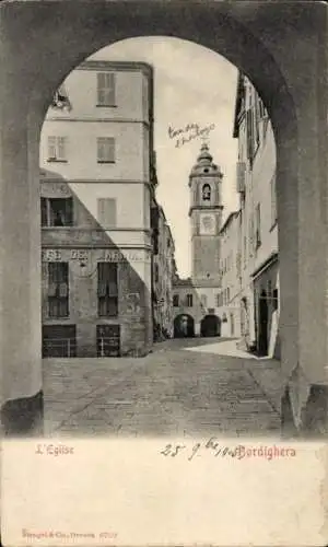 Ak Bordighera Ligurien, Kirche