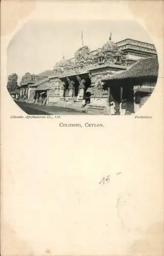 Ak Colombo Ceylon Sri Lanka, Tempel