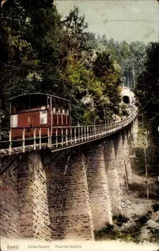 Ak Interlaken Kanton Bern Schweiz, Harderbahn