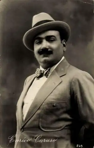 Ak Opernsänger Enrico Caruso, Portrait