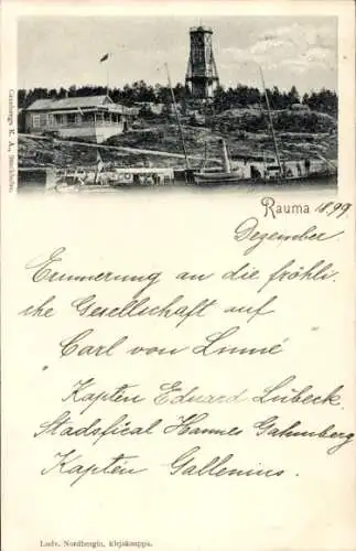 Ak Rauma Finnland, Teilansicht