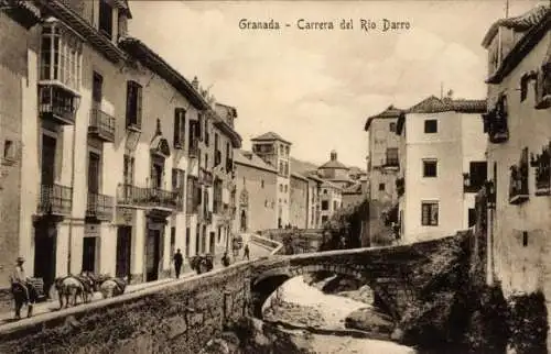 AK Granada Andalusien Spanien, Carrera del Rio Darro