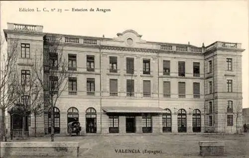 Ak Valencia Stadt Spanien, Estacion de Aragon