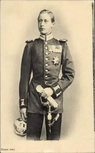 Ak Kronprinz Wilhelm von Preußen, Portrait in Uniform, Orden