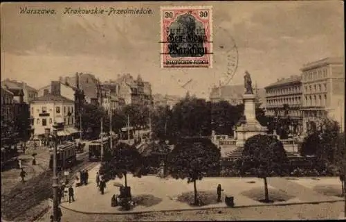 Ak Warszawa Warschau Polen, Platz, Denkmal