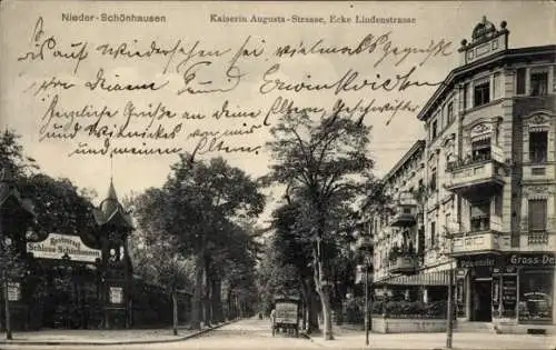 Ak Berlin Pankow Niederschönhausen, Kaiserin Augusta Straße Ecke Lindenstraße