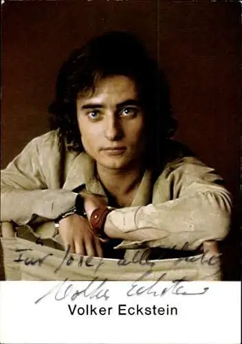 Ak Schauspieler Volker Eckstein, Portrait, Autogramm