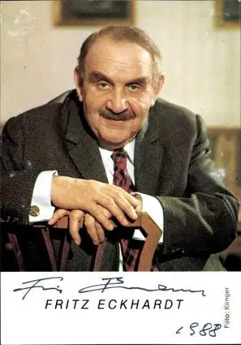 Ak Schauspieler Fritz Eckhardt, Portrait, Autogramm