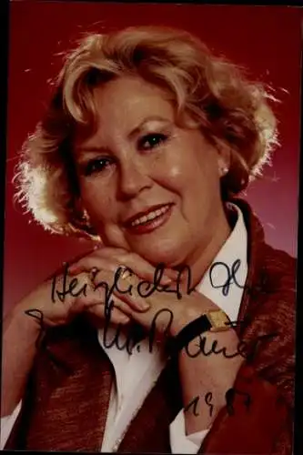 Ak Schauspielerin Eva Maria Bauer, Portrait, Autogramm
