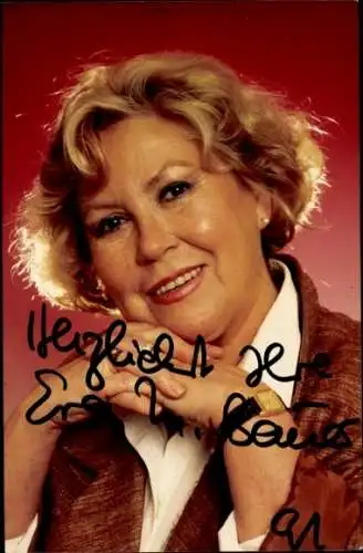Ak Schauspielerin Eva Maria Bauer, Portrait, Autogramm