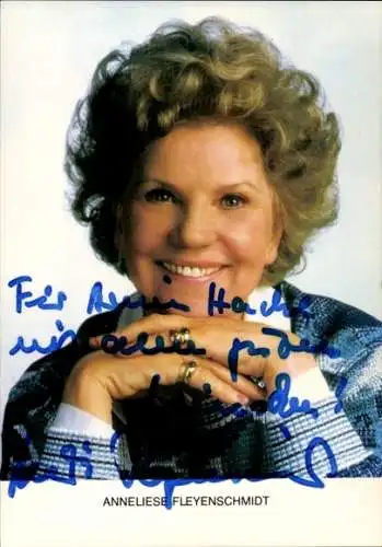 Ak Schauspielerin Anneliese Fleyenschmidt, Portrait, Autogramm