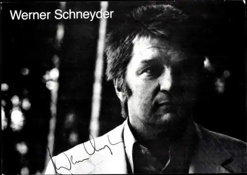 Ak Schauspieler und Kabarettist Werner Schneyder, Portrait, Autogramm