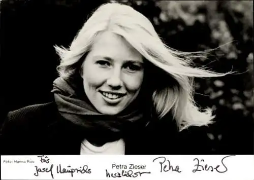 Ak Schauspielerin Petra Zieser, Portrait, Autogramm