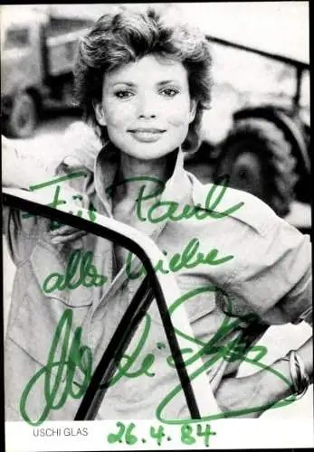 Ak Schauspielerin Uschi Glas, Portrait, Autogramm